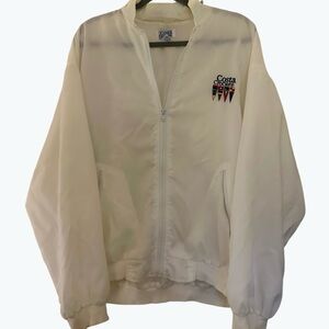 Vintage Costa Crociere White Zip-Up Windbreaker